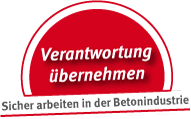Logo "Verantwortung übernehmen – Sicher arbeiten in der Betonindustrie"