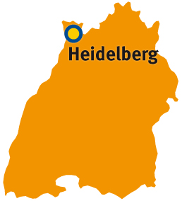 In der Zuständigkeit der Bezirksdirektion Heidelberg liegt das Bundesland Baden-Württemberg – Bildvergrößerung