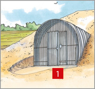 Die Tunnel von Halden mit Unterflurabzug müssen einen zweiten Notausgang haben. Die Fluchttür muss stets von innen ohne Hilfsmittel nach außen zu öffnen sein (z. B. Panikschloss).