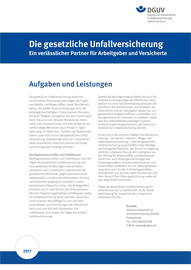 Infoblatt Deutsche Gesetzliche Unfallversicherung