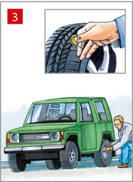 Regelmäßige Prüfung von Reifenzustand (Luftdruck, Profil, Beschädigungen)