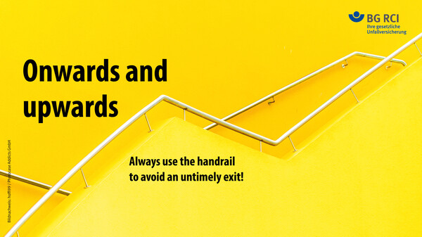 Onwards and  upwards. Always use the handrail  to avoid an untimely exit!