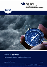 Cover des Merkblatts Corona-Pandemie: Führen in der Krise – Psychologie im Arbeits- und Gesundheitsschutz
