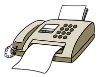 Illustration eines Faxgerätes