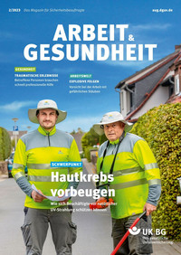 Titelseite der neuen Ausgabe von „Arbeit & Gesundheit“ (Foto: JOPRI)